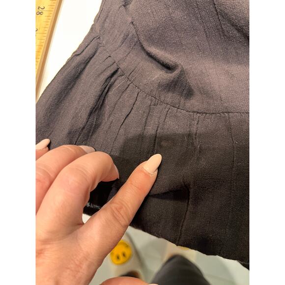 IRO Black Sheer Cap Sleeve Layered Mini Dress Sz 8 - Picture 13 of 14